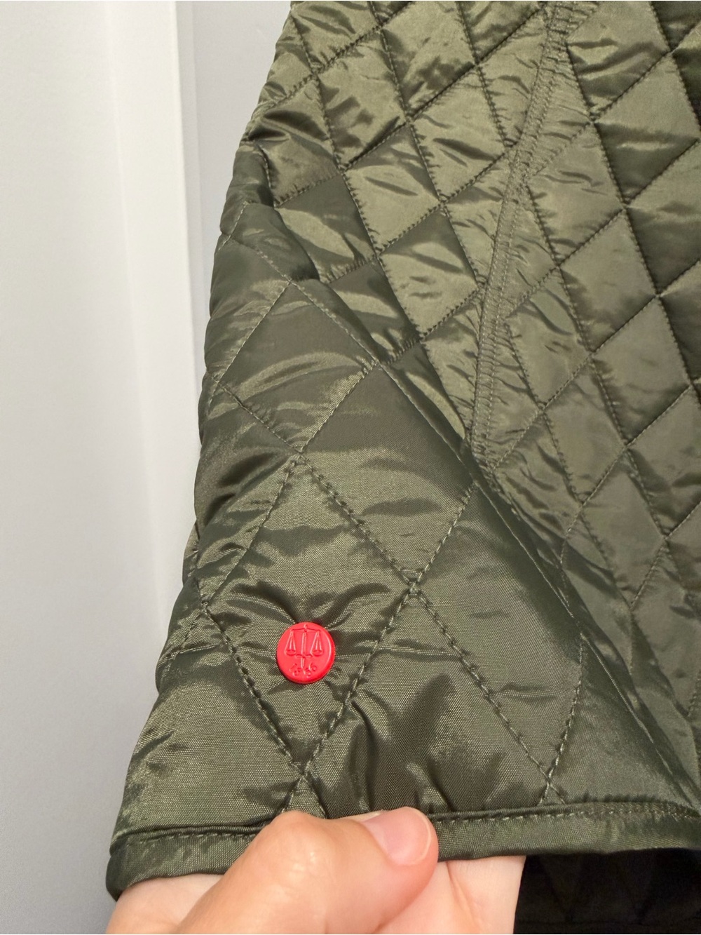 NEW Hunter Rachel Quilted Hunter Green Jacket Brown corduroy Collar chore coat M - Picture 9 of 12
